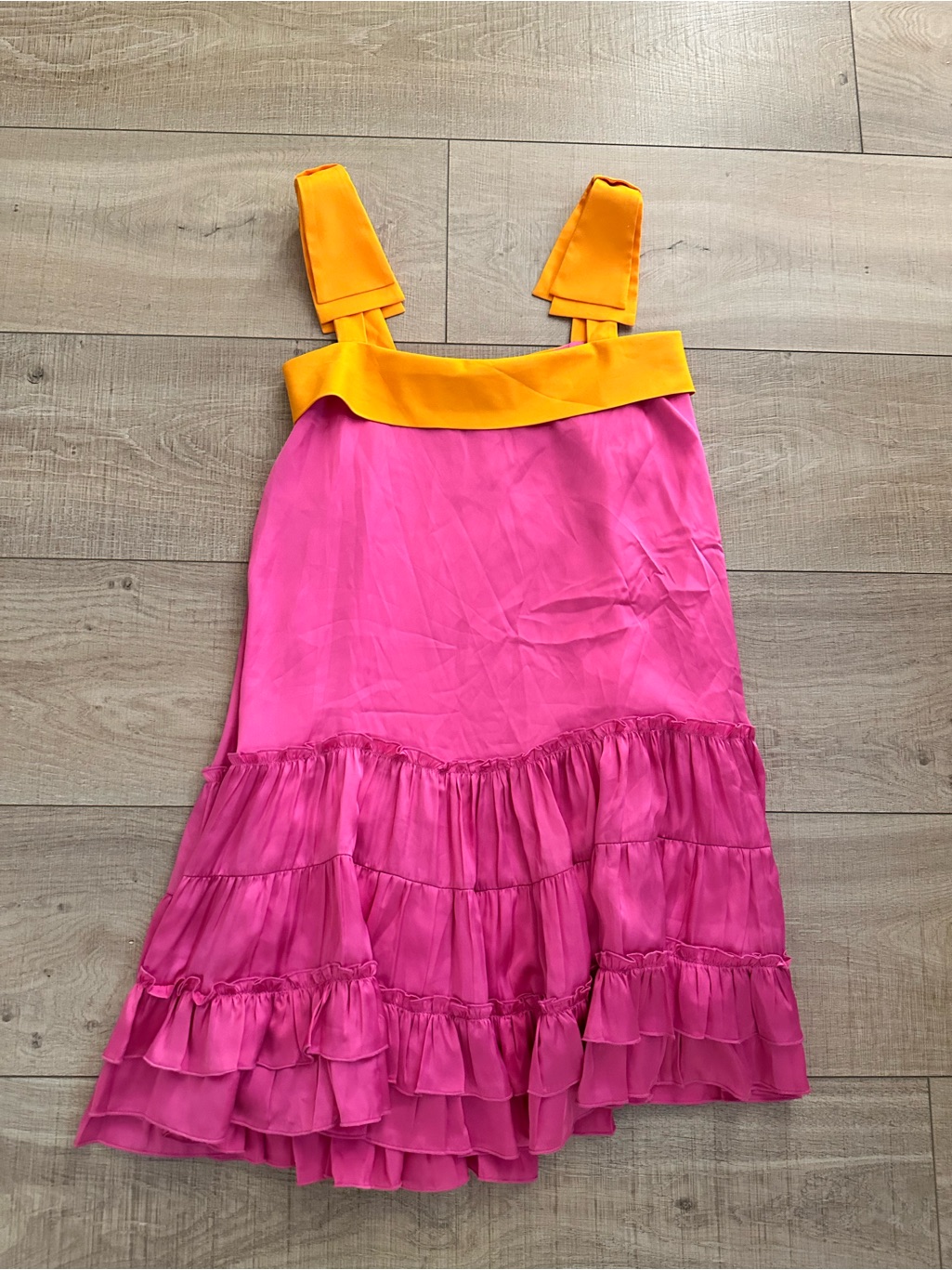 Kleid Paulina Pink Dress With Orange Strap Size Small Nwt